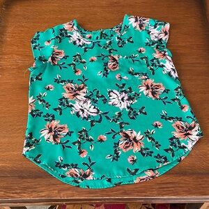Floral Green Blouse